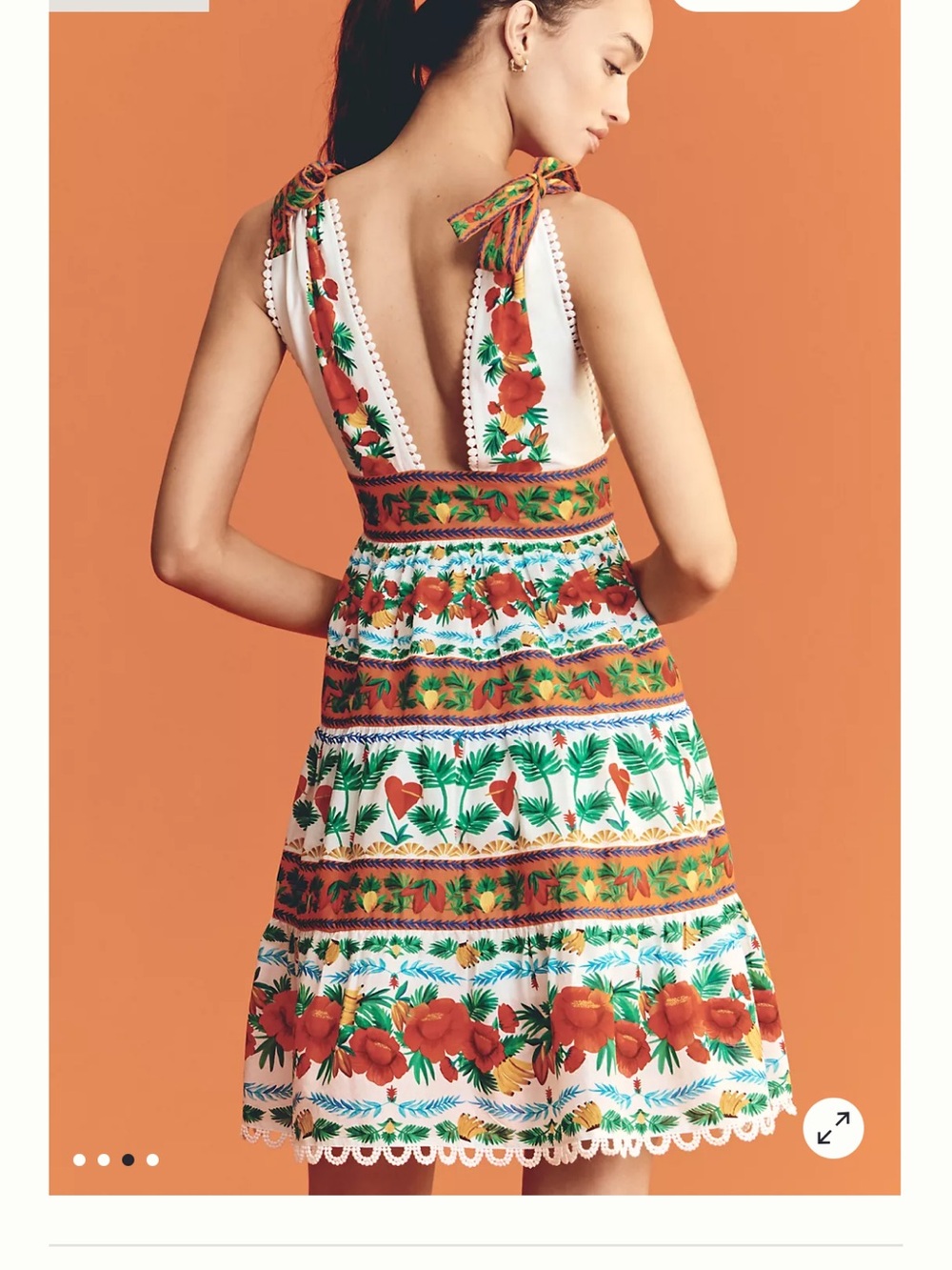 Farm Rio x Anthropologie V-Neck Mini Dress